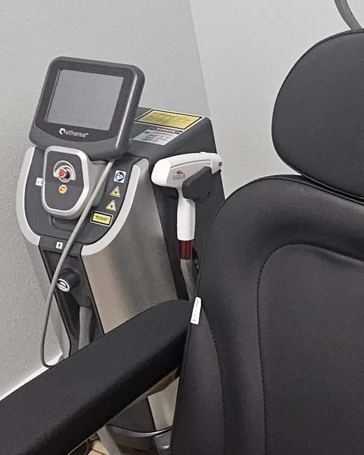 Etherea laser console and treatment chair in the laser room at Eternal MedSpa Sarasota