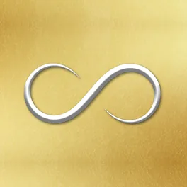 Eternal infinity mark on the brushed-gold Gold tier card
